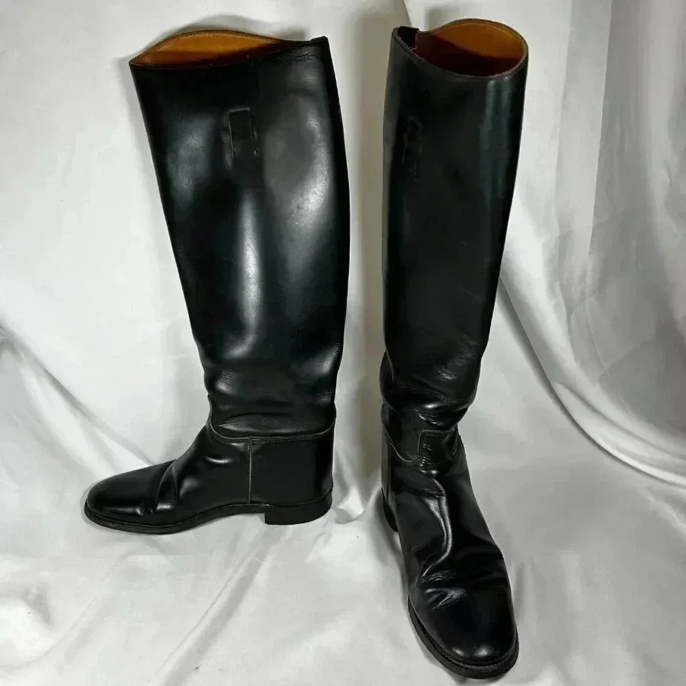Marlborough Equestrian Riding Boots Size 6 UK Black Leather Made in England - Picture 6 of 10